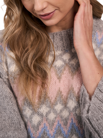 MODE at Rowan by Quail Studio Cullen Softest Alpaca Sweater Knitting Pattern - view 2, Multi Multi