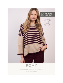 MODE at Rowan by Quail Studio Romy Alpaca Sweater Knitting Pattern, Multi Multi