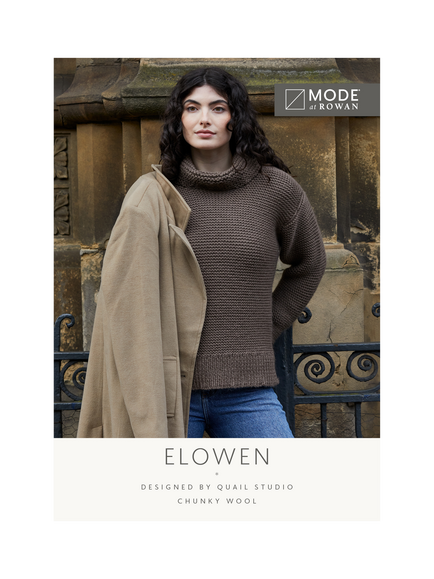 MODE at Rowan by Quail Studio Elowen Chunky Wool Sweater Knitting Pattern, Multi Multi