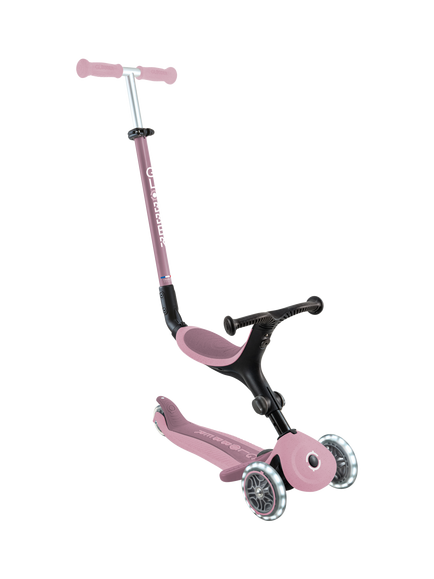 Globber Go Up Active Lights Eco Scooter, Berry