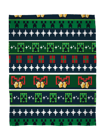 Minecraft Christmas Fleece Blanket, Multi