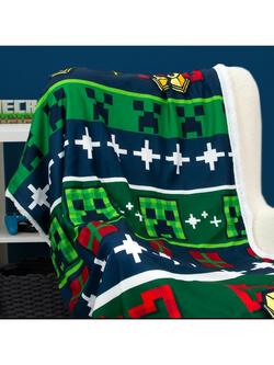 Minecraft Christmas Fleece Blanket - view 2, Multi