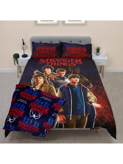 Stranger Things Reversible Duvet Cover and Pillowcases Set, Double, Multi, Multi
