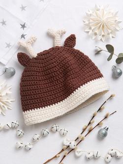 Wool Couture Children's Reindeer Hat Crochet Kit - view 2, 
