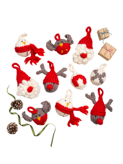 Wool Couture Santa's Helpers Baubles Knitting Kit, 