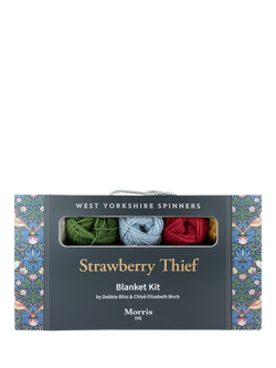 West Yorkshire Morris DK Strawberry Thief Blanket Knitting Kit, Brights