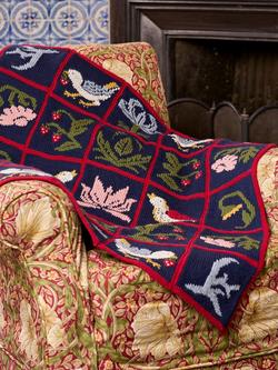 West Yorkshire Morris DK Strawberry Thief Blanket Knitting Kit - view 2, Brights