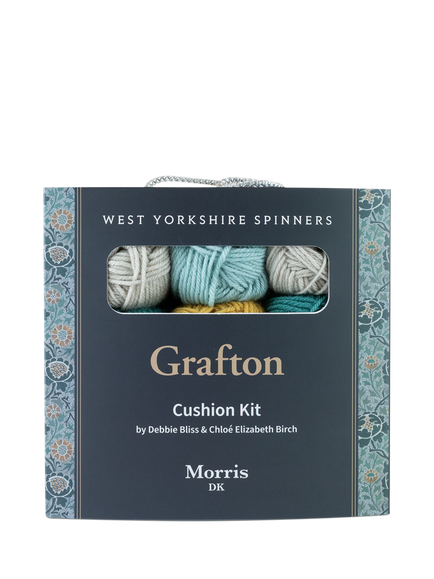 West Yorkshire Morris DK Grafton Cushion Knitting Kit, Pink