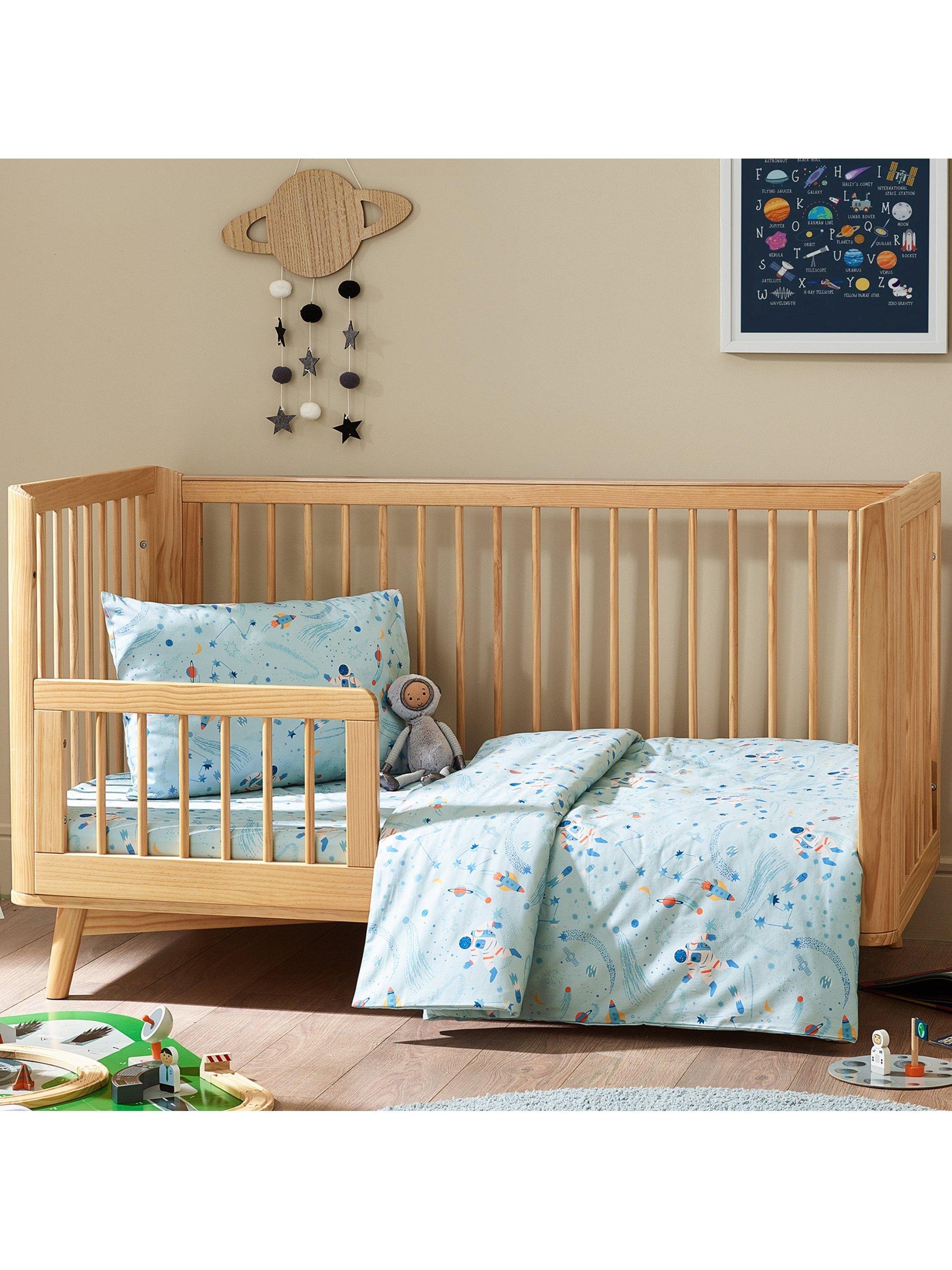 Kabode Space Organic Cotton Duvet Cover and Pillowcase Set, Cotbed, Multi