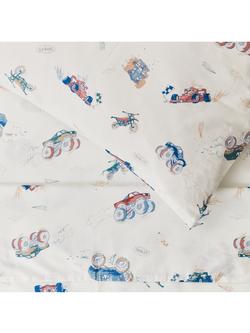 Kabode Vehicles Organic Cotton Duvet Cover and Pillowcase Set, Cotbed, Multi - view 2, Vehicles