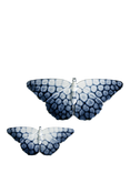 Poole Pottery Earthenware Butterfly Ornaments, Set of 2, Ocean