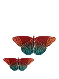 Poole Pottery Earthenware Butterfly Ornaments, Set of 2, Horizon