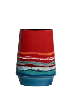 Poole Pottery Keystone Earthenware Vase, H26cm, Horizon, Horizon