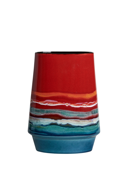 Poole Pottery Keystone Earthenware Vase, H26cm, Horizon, Horizon