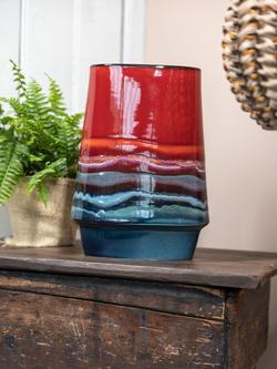 Poole Pottery Keystone Earthenware Vase, H26cm, Horizon - view 2, Horizon