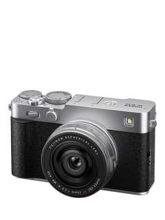 Fujifilm X-E5 Compact System Camera with XF 23mm Lens, 4K Ultra HD, 40.2MP, Wi-Fi, Bluetooth, OLED EVF, 3" LCD Tilting Touch Screen, Silver