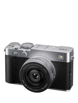 Fujifilm X-E5 Compact System Camera with XF 23mm Lens, 4K Ultra HD, 40.2MP, Wi-Fi, Bluetooth, OLED EVF, 3" LCD Tilting Touch Screen, Silver