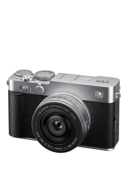 Fujifilm X-E5 Compact System Camera with XF 23mm Lens, 4K Ultra HD, 40.2MP, Wi-Fi, Bluetooth, OLED EVF, 3" LCD Tilting Touch Screen, Silver
