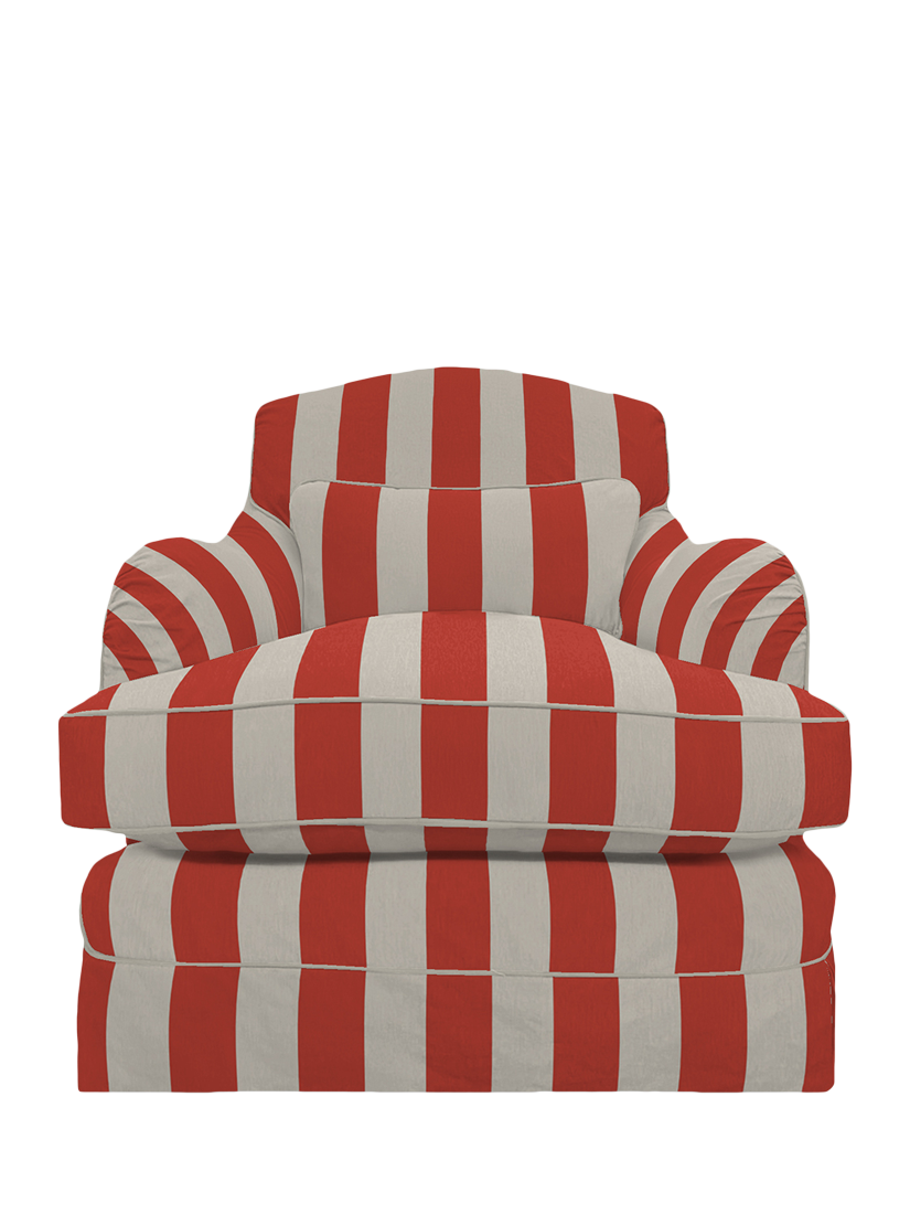 Felix Range, John Lewis x Sophie Conran Felix Armchair, Petunia Red Stripe