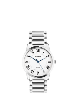 Sekonda 30246.28 Men's Beaumont Bracelet Strap Watch, Silver, Silver