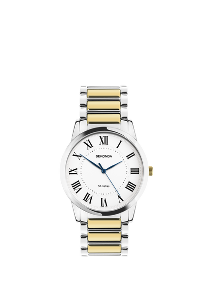 Sekonda 30248.28 Men's Beaumont Bracelet Strap Watch, Two-tone, Two-tone
