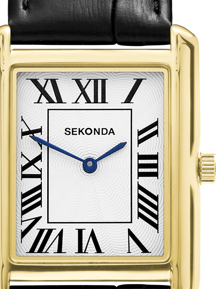Sekonda 30270.28 Men's Clement Leather Strap Watch, Gold - view 2, Gold