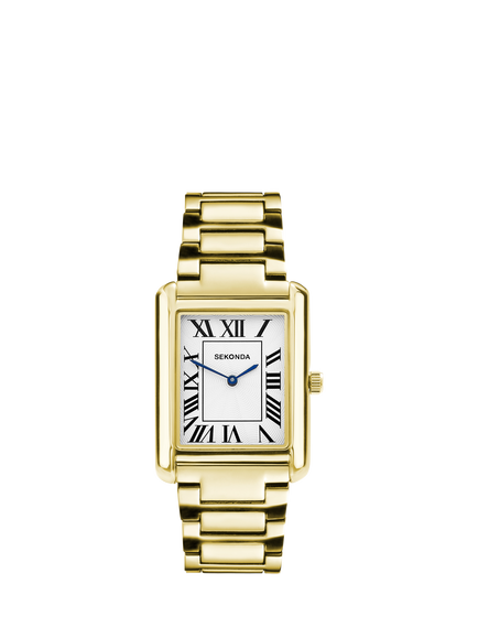 Sekonda Clement 30273.28 Men's Bracelet Strap Watch, Gold, Gold