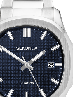 Sekonda 30275.28 Men's Octaire Bracelet Strap Watch, Silver - view 2, Silver