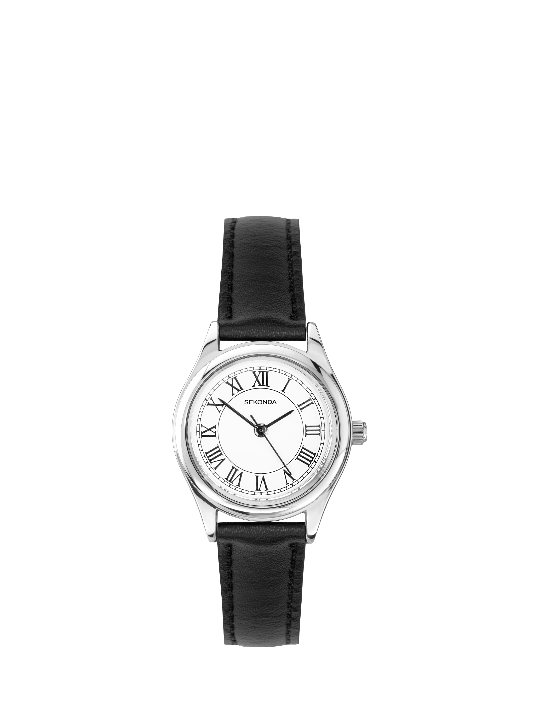 Product image 1 of 6, which shows Sekonda 40715.28 Ladies Evans Leather Strap Watch, Silver