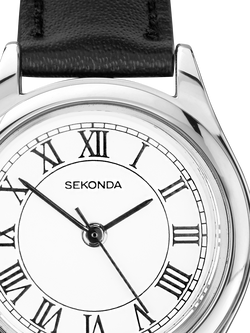 Sekonda 40715.28 Ladies Evans Leather Strap Watch, Silver - view 2, Silver