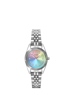 Sekonda 40717.28 Women's Francis Crystal Bracelet Strap Watch, Silver, Silver