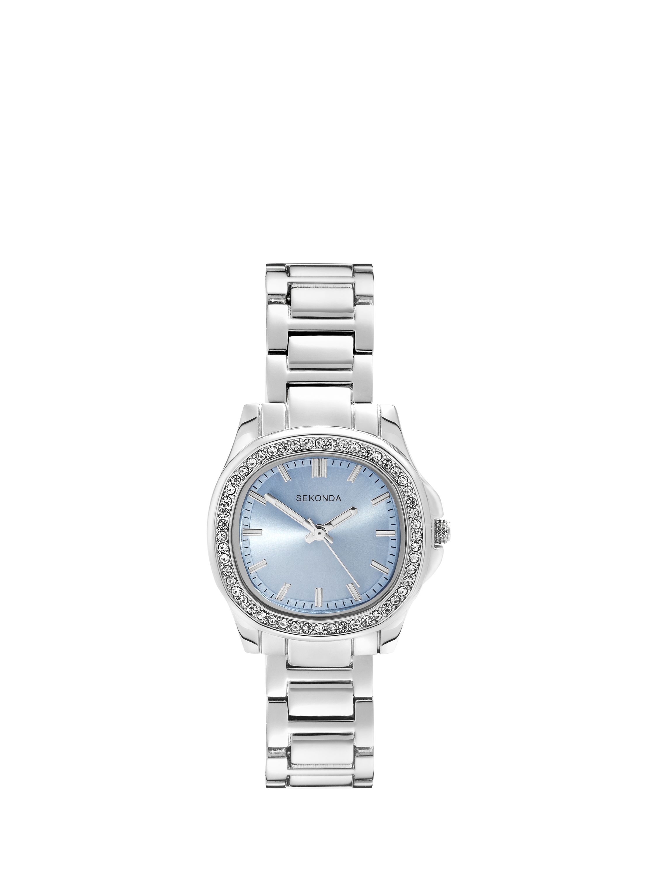 Product image 1 of 6, which shows Sekonda 40720.28 Women's Octaire Bracelet Strap Watch, Silver