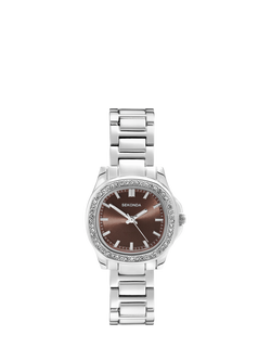 Sekonda 40723.28 Ladies Octaire Bracelet Strap Watch, Silver, Silver