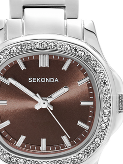 Sekonda 40723.28 Ladies Octaire Bracelet Strap Watch, Silver - view 2, Silver