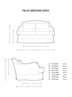 John Lewis x Sophie Conran Felix Medium Sofa - view 2, Bruges Navy