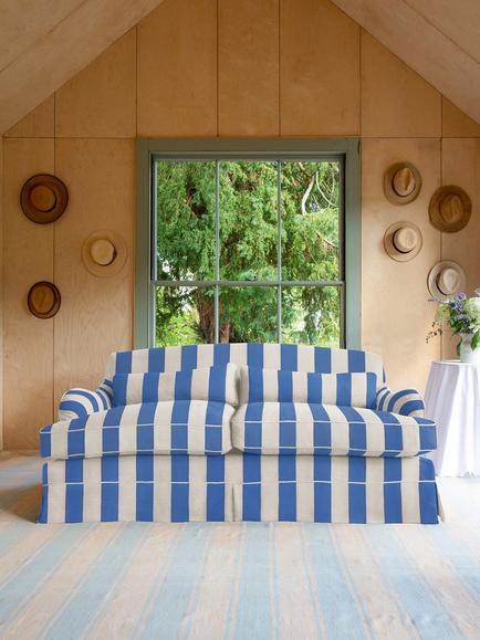 John Lewis x Sophie Conran Felix Medium Sofa - view 2, Cornish Blue Stripe