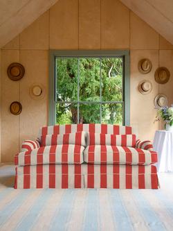 John Lewis x Sophie Conran Felix Medium Sofa - view 2, Petunia Red Stripe