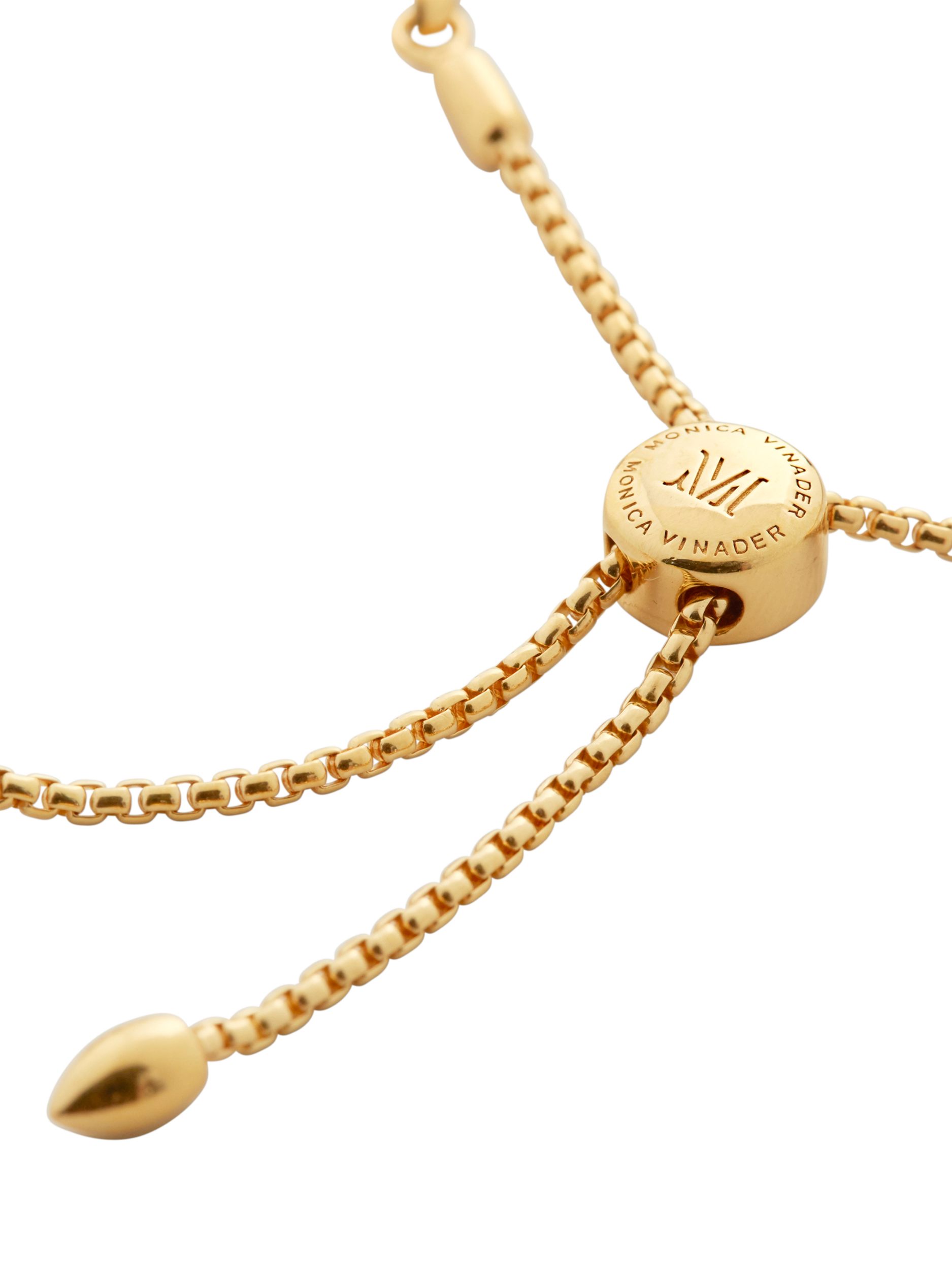 Product image 4 of 4, which shows Monica Vinader Fiji Lab Grown Diamond Friendship Bracelet, Gold