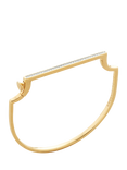 Monica Vinader Signature Skinny Lab Grown Diamond Bangle, Medium, Gold