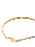 Monica Vinader Signature Skinny Lab Grown Diamond Bangle, Medium, Gold