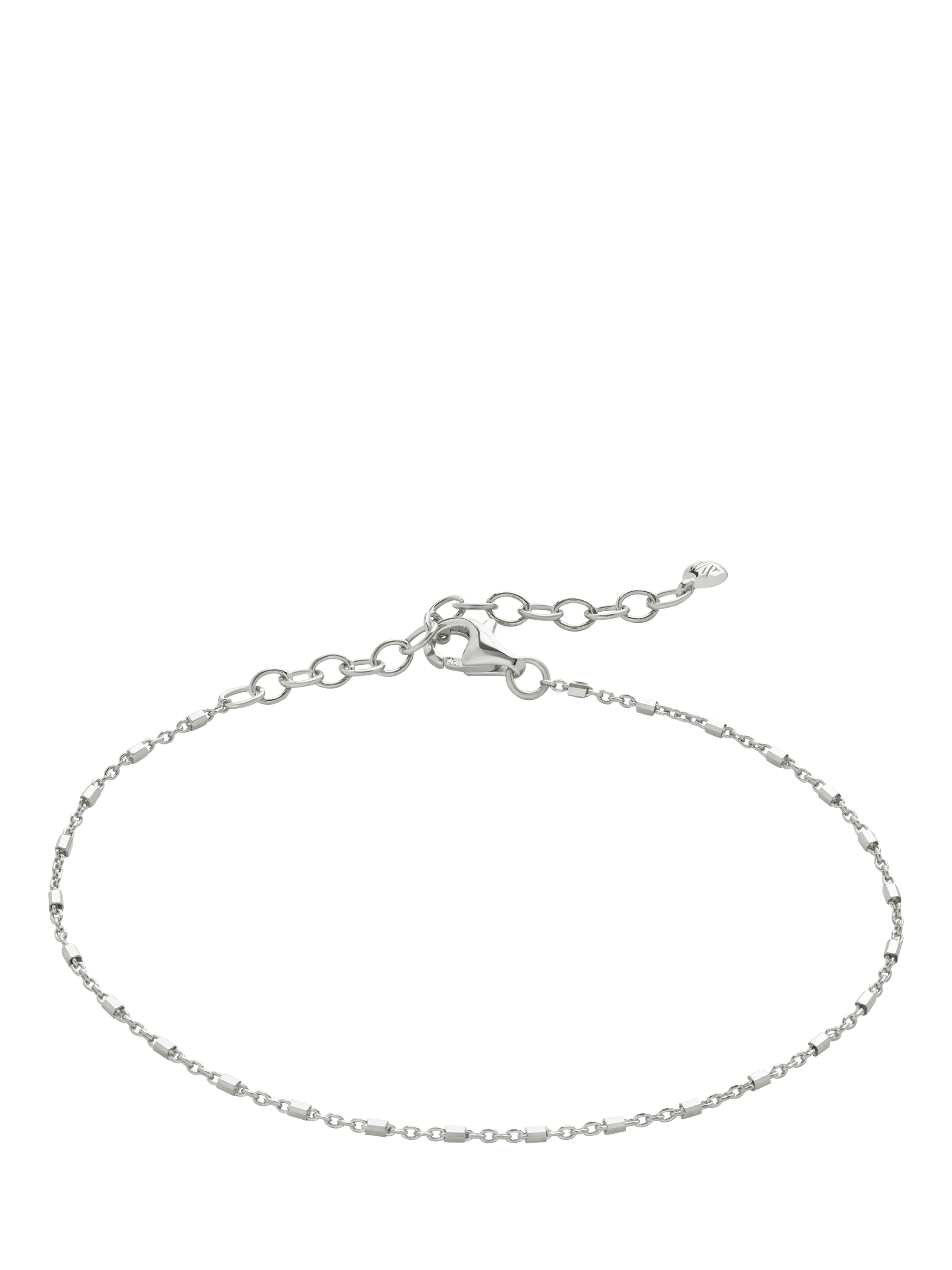 Product image 1 of 4, which shows Monica Vinader Gold Station Chain Bracelet, Silver
