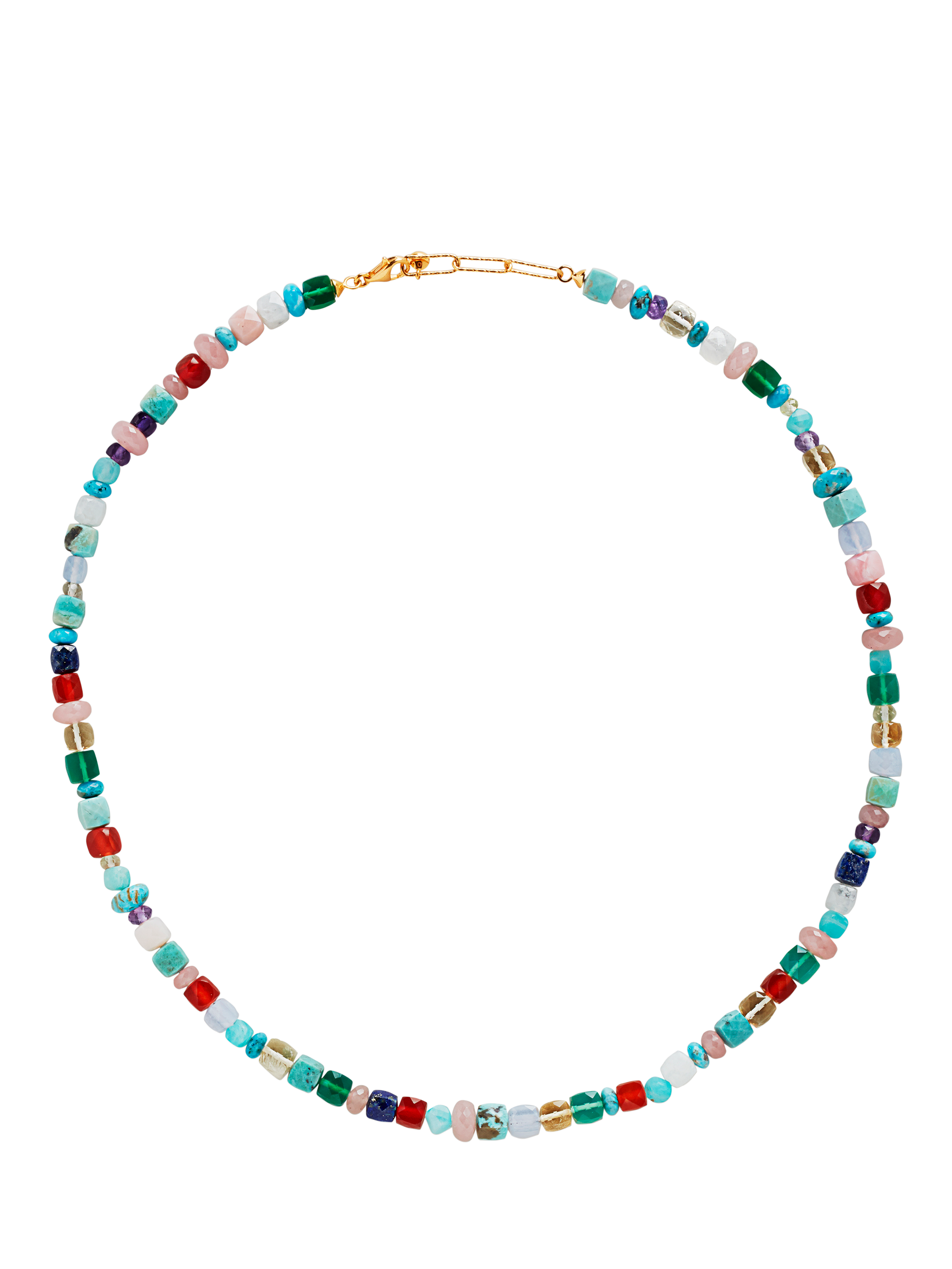 Product image 1 of 3, which shows Monica Vinader Freedom Beaded Gemstone Necklace, Multi
