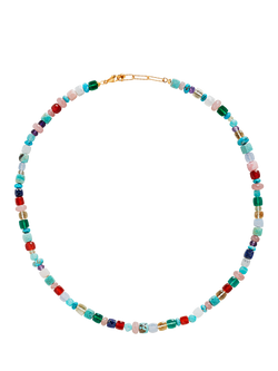 Monica Vinader Freedom Beaded Gemstone Necklace, Multi, Multi