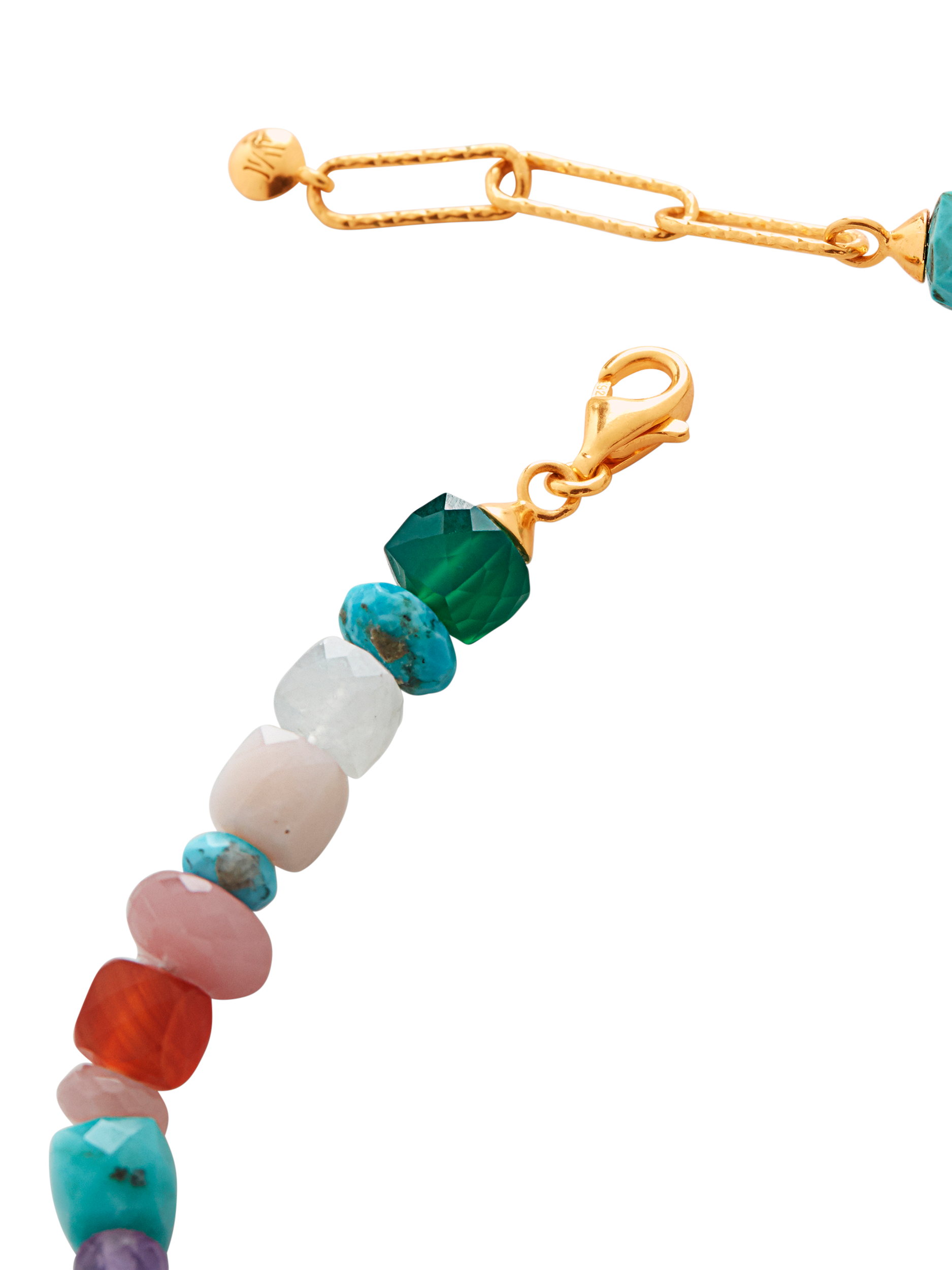 Product image 3 of 3, which shows Monica Vinader Freedom Beaded Gemstone Necklace, Multi