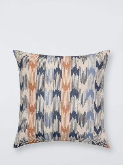 John Lewis Anika Ikat Cushion, Multi, Indigo