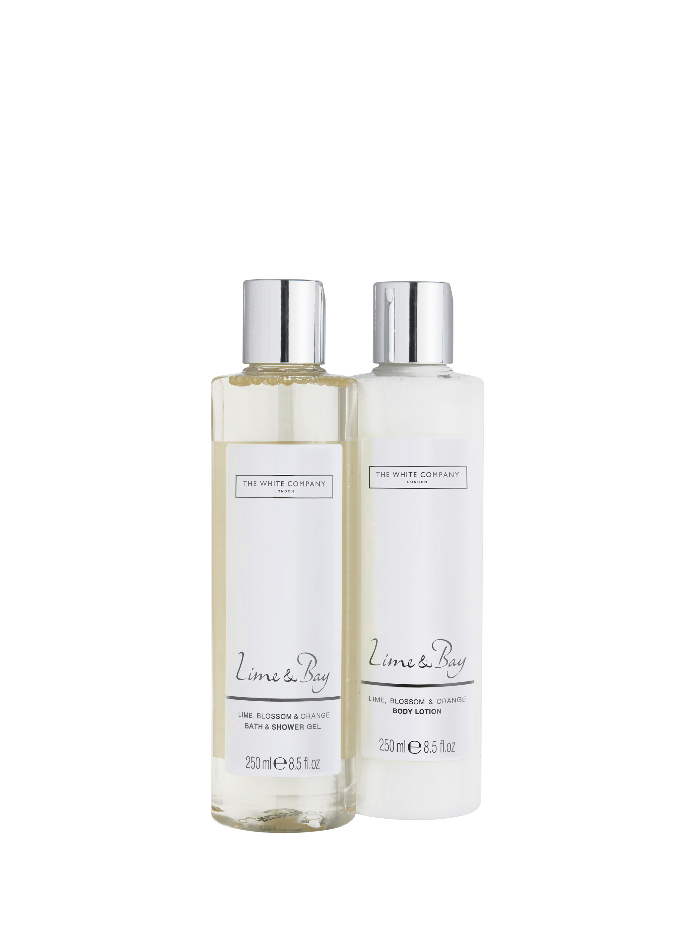 Product image 1 of 3, which shows The White Company Lime & Bay Bath & Body Gift Set