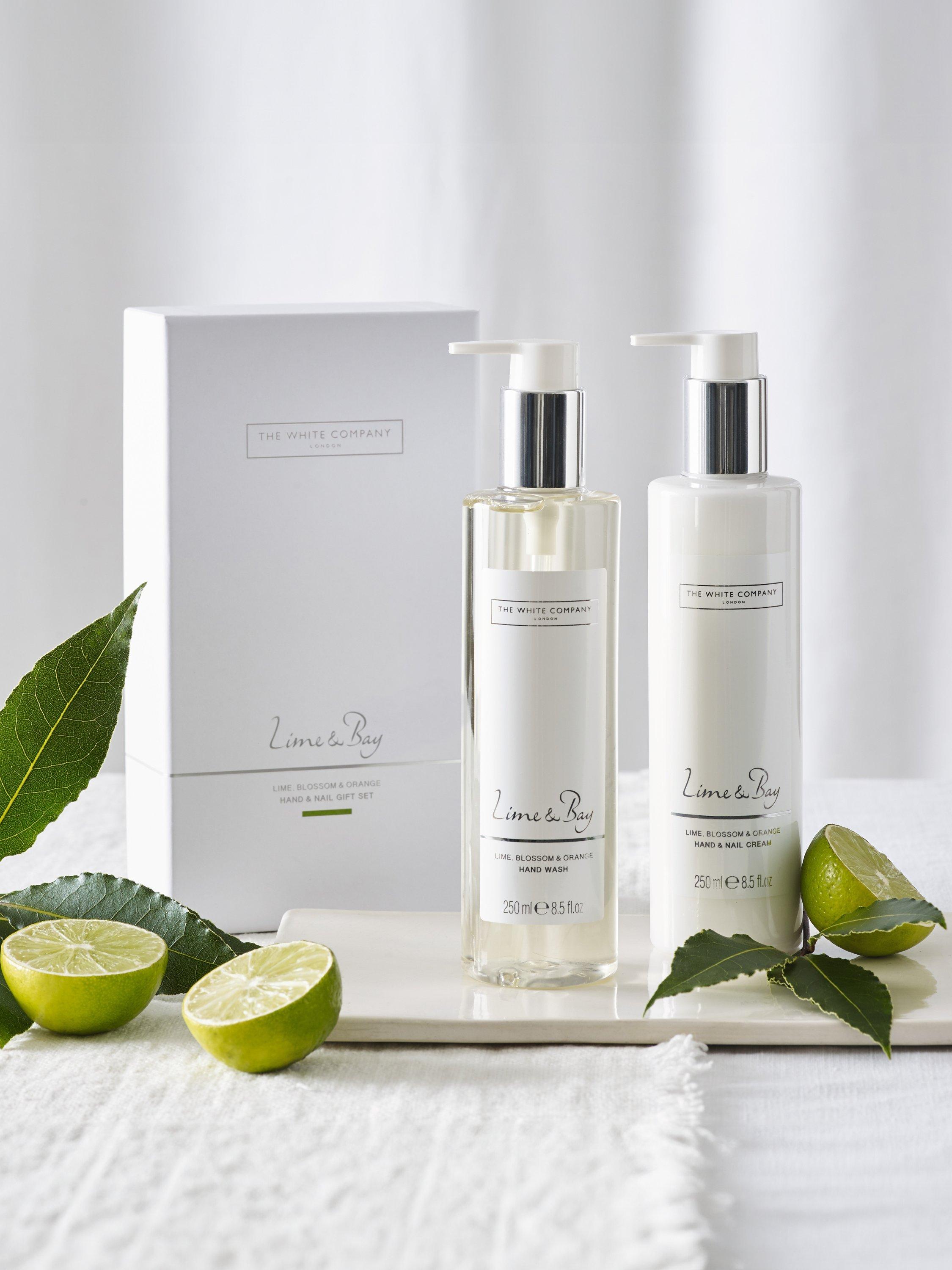 Product image 2 of 3, which shows The White Company Lime & Bay Hand & Nail Gift Set
