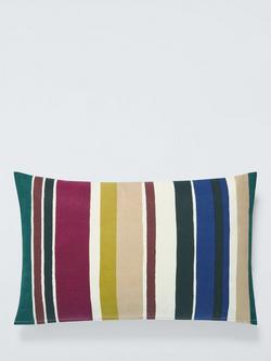 John Lewis Modern Bold Stripe Cushion, Navy, Navy