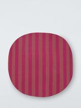 John Lewis Striped Round Indoor/Outdoor Cushion, Purple/Multi