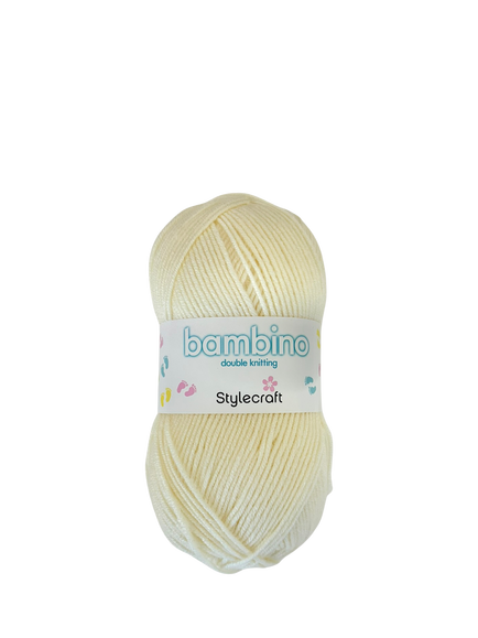 Stylecraft Bambino DK Knitting Yarn, 100g, Cream